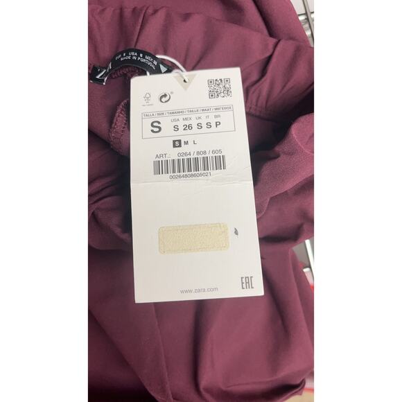 ZARA Women's Pants - Size: Small - Grape Purple Legging Pants - Picture 5 of 10